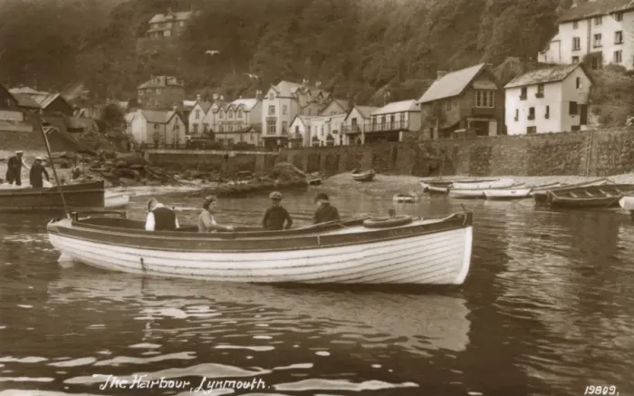 Framed Print : View of the harbour, Lynmouth, Devon Framed Print : View of the harbour, Lynmouth, Devon