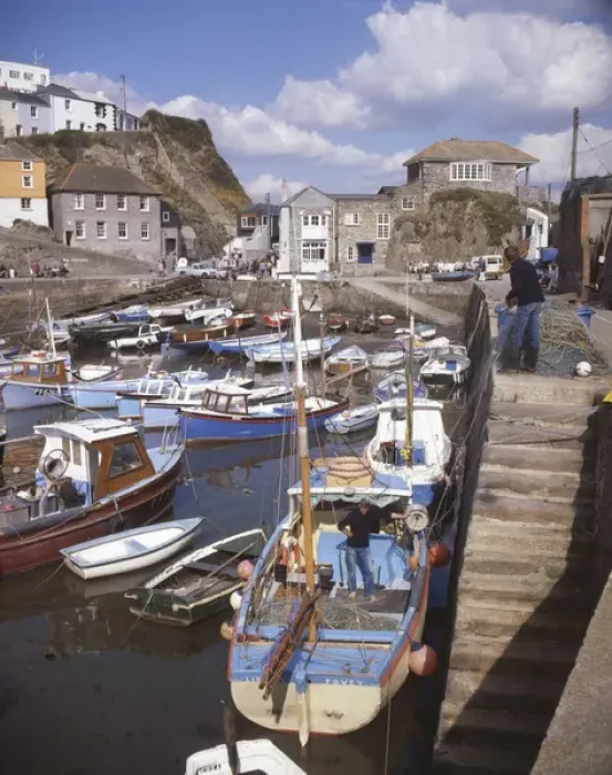 Framed Print : View of the harbour, Mevagissey, Cornwall Framed Print : View of the harbour, Mevagissey, Cornwall