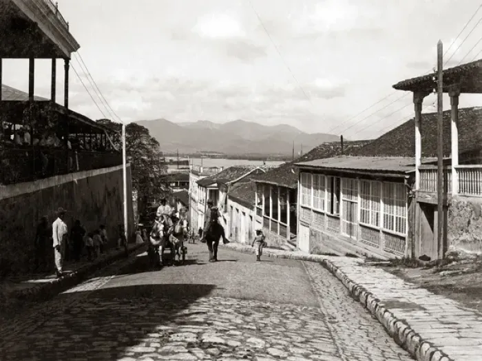 Framed Print : View towards the harbour, Santiago, Cuba, circa 1900 Framed Print : View towards the harbour, Santiago, Cuba, circa 1900