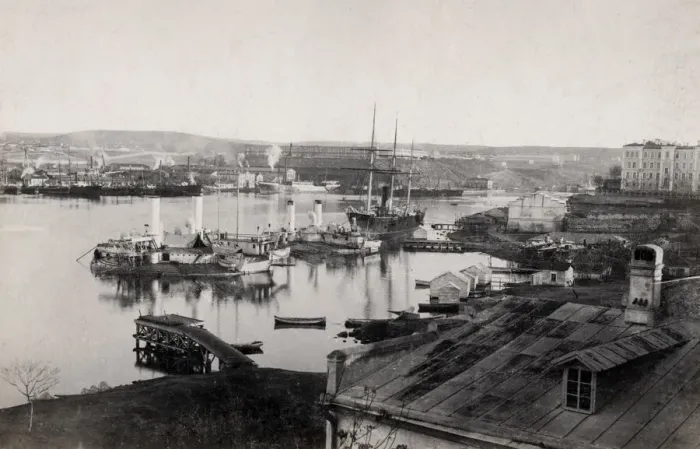 Framed Print : View of the harbour at Sebastopol Sevastopol, Crimea Framed Print : View of the harbour at Sebastopol Sevastopol, Crimea
