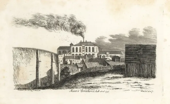 Framed Print : View of Henry Meux's Brewhouse, built around 1796 Framed Print : View of Henry Meux's Brewhouse, built around 1796