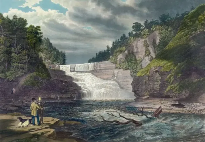Framed Print : View of the high falls of Trenton, West Canada Creek, N. Y Framed Print : View of the high falls of Trenton, West Canada Creek, N. Y