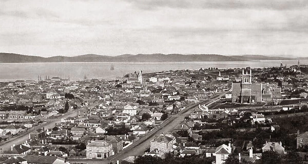 View of Hobart, Tasmania, Australia, 1870