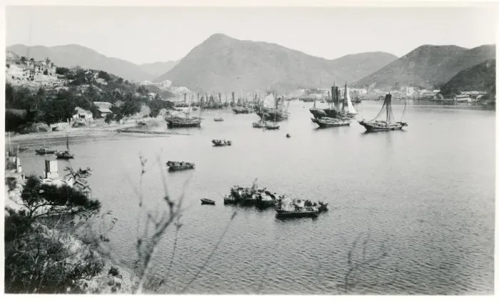 Framed Print : View at Hong Kong, boats Framed Print : View at Hong Kong, boats