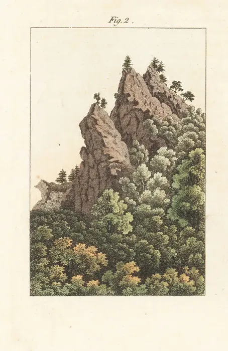 Framed Print : View of the Ilsestein granite outcrop, Germany