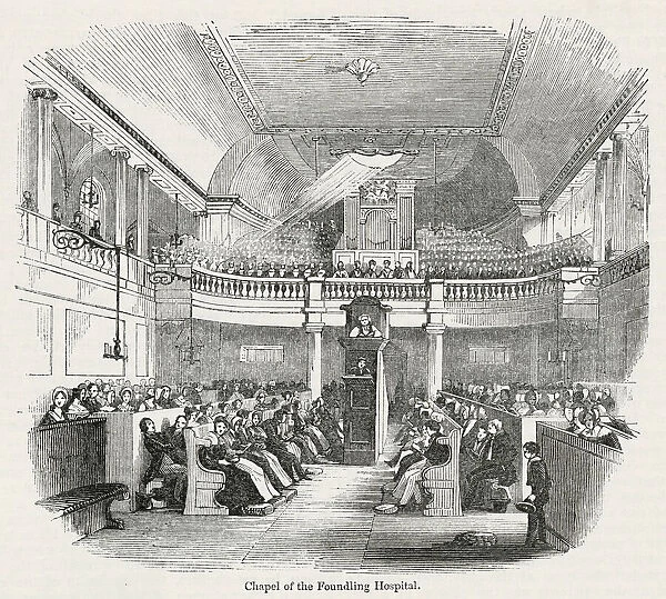 View inside the Chapel, Foundling Hospital, London