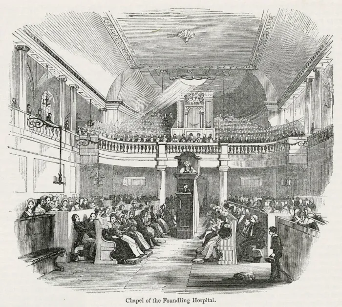 Framed Print : View inside the Chapel, Foundling Hospital, London Framed Print : View inside the Chapel, Foundling Hospital, London