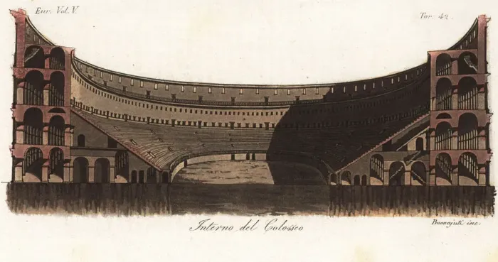 Framed Print : View of the interior of the Coliseum, Rome Framed Print : View of the interior of the Coliseum, Rome
