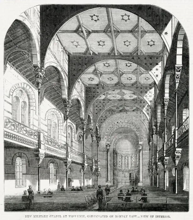Framed Print : View of the interior of the new military chapel in Woolwich, London Framed Print : View of the interior of the new military chapel in Woolwich, London