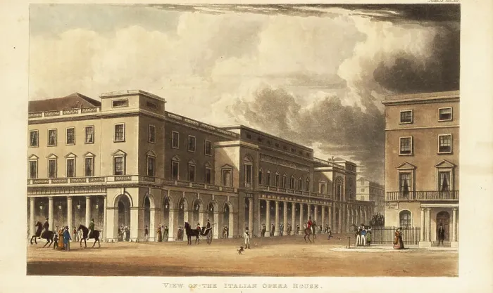 Framed Print : View of the Italian Opera House (now Her Majesty's Theatre), Hay Framed Print : View of the Italian Opera House (now Her Majesty's Theatre), Hay