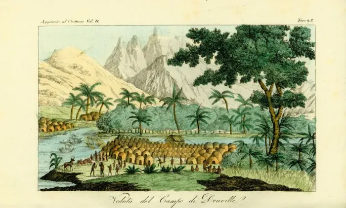 Framed Print : View of Jean-Baptiste Douvilles camp Framed Print : View of Jean-Baptiste Douvilles camp