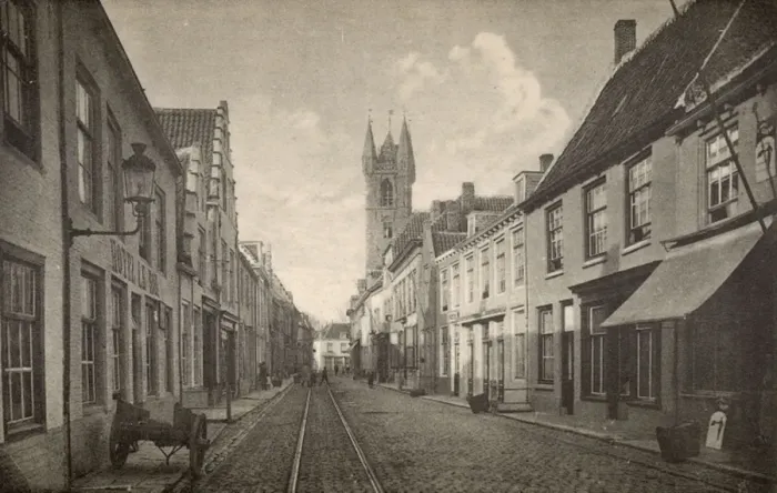 Framed Print : View of Kapellestraat, Sluis, Netherlands Framed Print : View of Kapellestraat, Sluis, Netherlands