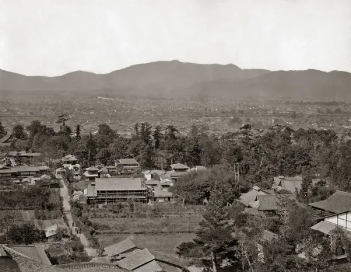 Framed Print : View of Kyoto, Japan, circa 1880s Framed Print : View of Kyoto, Japan, circa 1880s