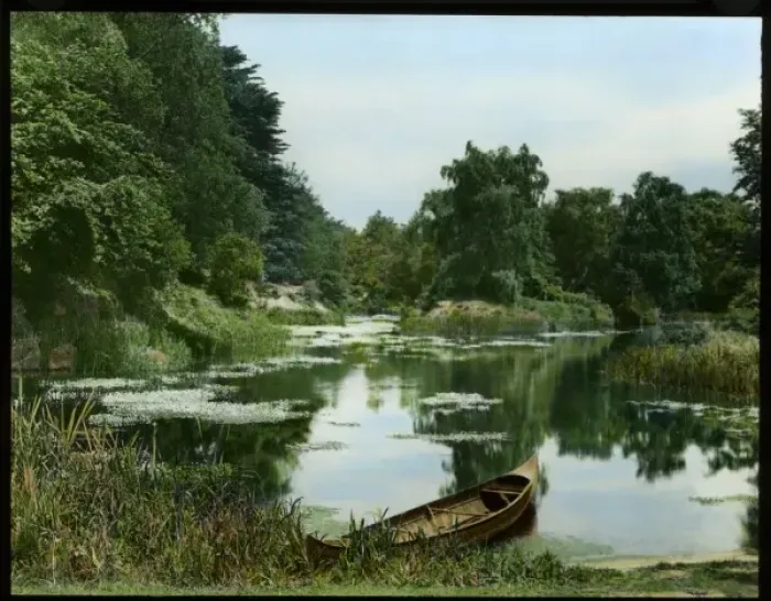 Framed Print : View of a lake in early summer Framed Print : View of a lake in early summer
