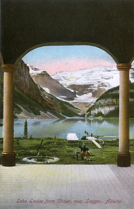Framed Print : View from Lake Louise Hotel near Laggan, Alberta, Canada Framed Print : View from Lake Louise Hotel near Laggan, Alberta, Canada