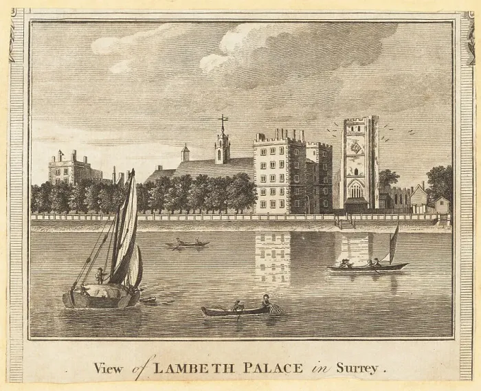 Framed Print : View of Lambeth Palace in Surrey. 18th century Framed Print : View of Lambeth Palace in Surrey. 18th century