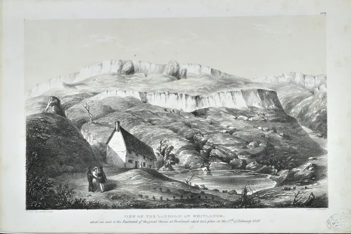 Framed Print : View of the Landslip from Whitlands Framed Print : View of the Landslip from Whitlands