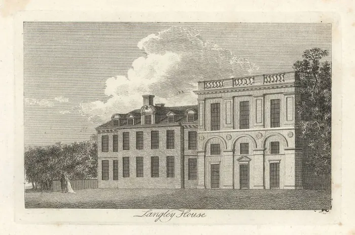 Framed Print : View of Langley House, in Long-Acre, Covent Garden, 1807 Framed Print : View of Langley House, in Long-Acre, Covent Garden, 1807