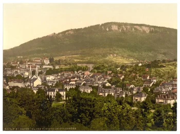 Framed Print : View from the Leopoldshoehe, Baden-Baden, Baden, Germany Framed Print : View from the Leopoldshoehe, Baden-Baden, Baden, Germany
