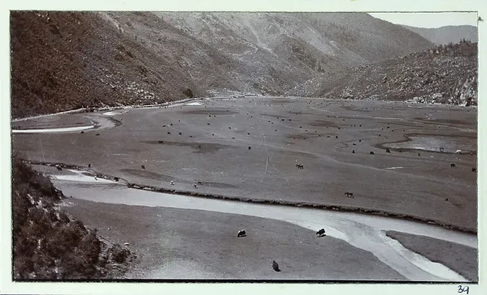 Framed Print : View of Lingmethang plain, Bhutan, from a fascinating album which reveals new details on a little-known campaign in which a British military force brushed aside Tibetan defences to capture Lhasa, in 1904 Framed Print : View of Lingmethang plain, Bhutan, from a fascinating album which reveals new details on a little-known campaign in which a British military force brushed aside Tibetan defences to capture Lhasa, in 1904