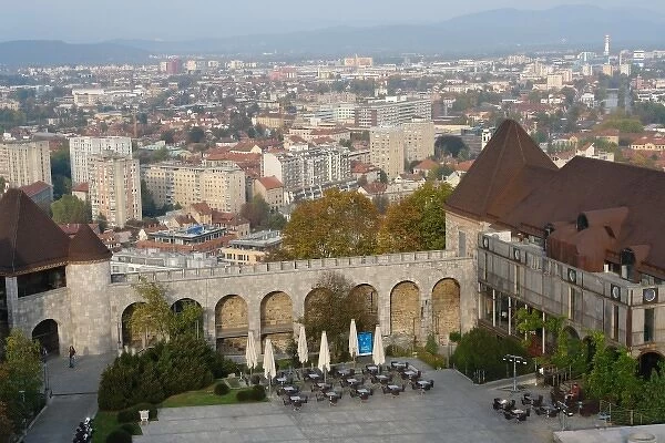 View of Ljubljana, Slovenia, from the castle