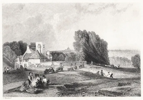 額縁 markdrew limited prints View of London from Highgate Print, circa 1840s. Art Prints