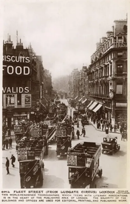 Framed Print : View looking down Fleet Street, London Framed Print : View looking down Fleet Street, London