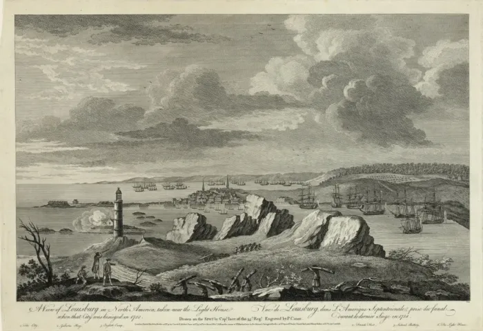 Framed Print : A view of Louisburg in North America, taken near the light h Framed Print : A view of Louisburg in North America, taken near the light h