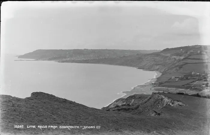 Framed Print : View of Lyme Regis from Charmouth Framed Print : View of Lyme Regis from Charmouth