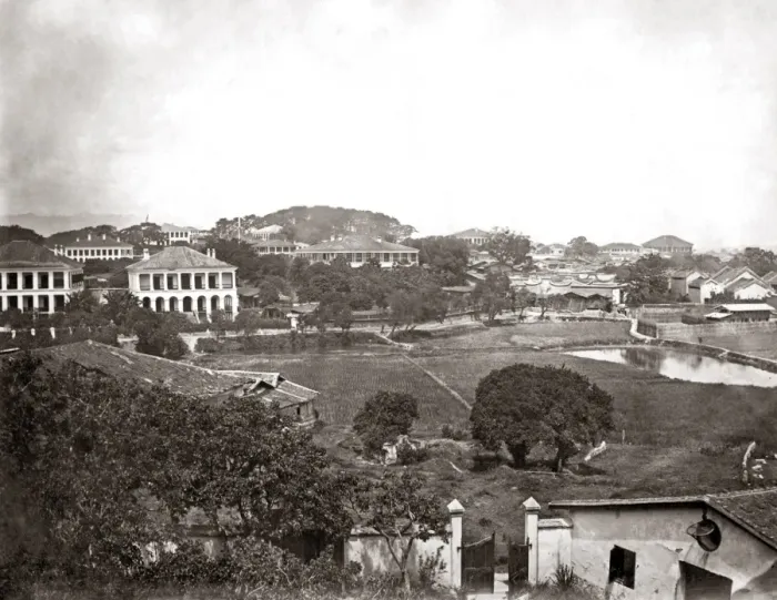 Framed Print : View in Macau, circa 1880s Framed Print : View in Macau, circa 1880s
