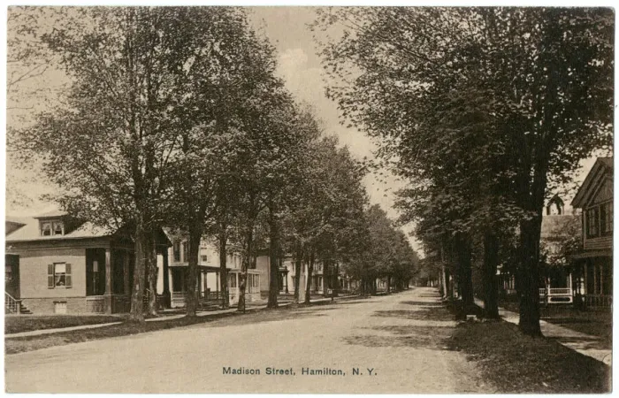 Framed Print : View of Madison Street, Hamilton, New York State, USA Framed Print : View of Madison Street, Hamilton, New York State, USA