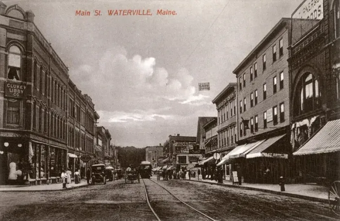 Framed Print : View of Main Street, Waterville, Maine, USA Framed Print : View of Main Street, Waterville, Maine, USA