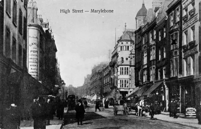Framed Print : View of Marylebone High Street, London
