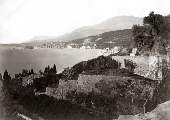 Framed Print : View of Mentone, France, circa 1890 Framed Print : View of Mentone, France, circa 1890