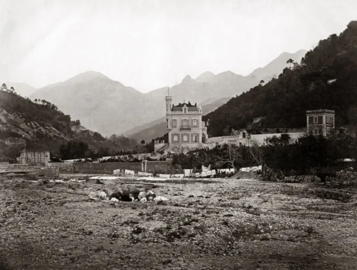 Framed Print : View at Mentone, France, circa 1890 Framed Print : View at Mentone, France, circa 1890