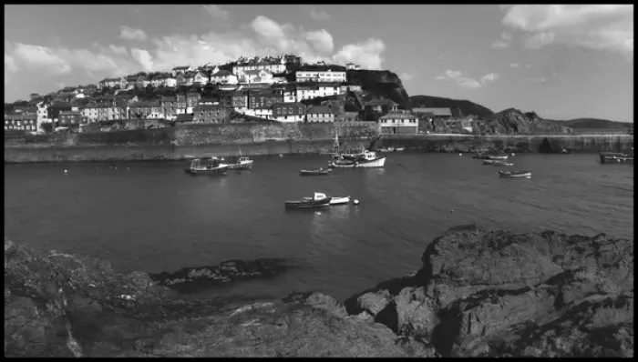 Framed Print : View of Mevagissey harbour, Cornwall Framed Print : View of Mevagissey harbour, Cornwall