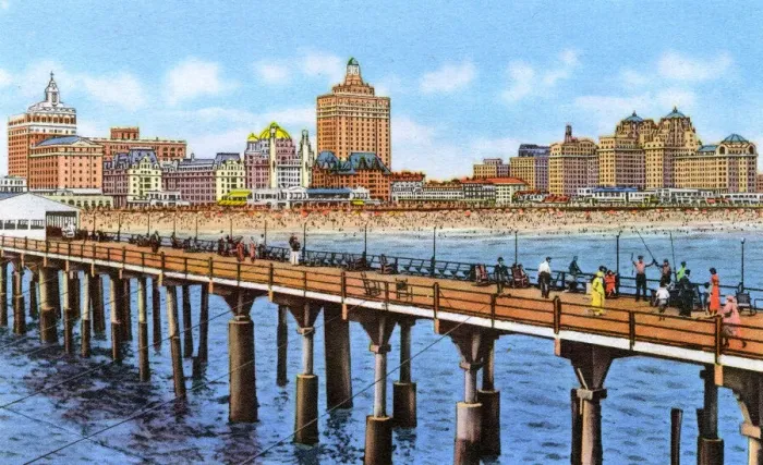 Framed Print : View from the Million Dollar Pier, Atlantic City, New Jersey Framed Print : View from the Million Dollar Pier, Atlantic City, New Jersey