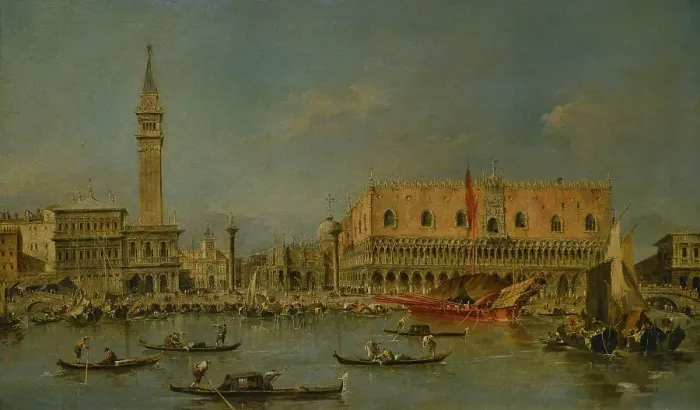 Framed Print : View of the Molo with the Ducal Palace, circa 1780-1790 Framed Print : View of the Molo with the Ducal Palace, circa 1780-1790