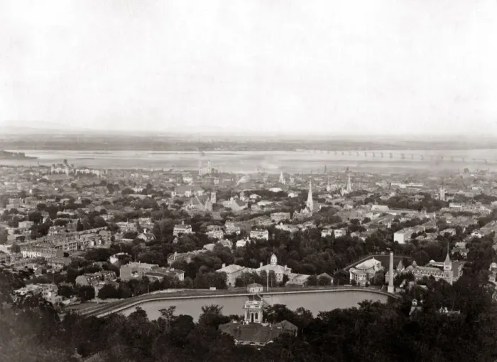 Framed Print : View of Montreal, Canada, circa 1880s. Date: circa 1880s Framed Print : View of Montreal, Canada, circa 1880s. Date: circa 1880s