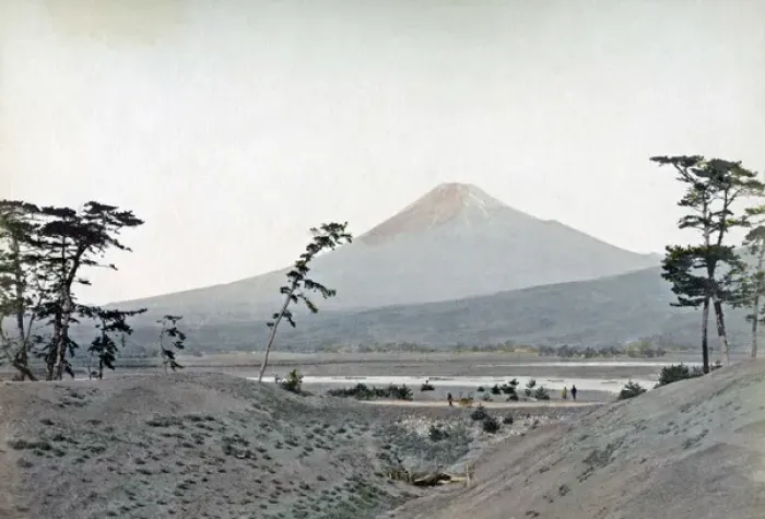 Framed Print : View of Mount Fuji, Japan, circa 1870s Framed Print : View of Mount Fuji, Japan, circa 1870s