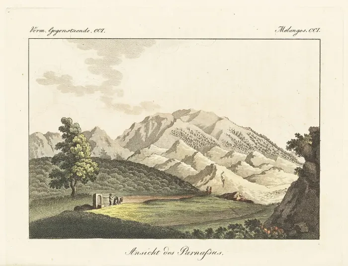 Framed Print : View of Mount Parnassus in Greece, 1815 Framed Print : View of Mount Parnassus in Greece, 1815
