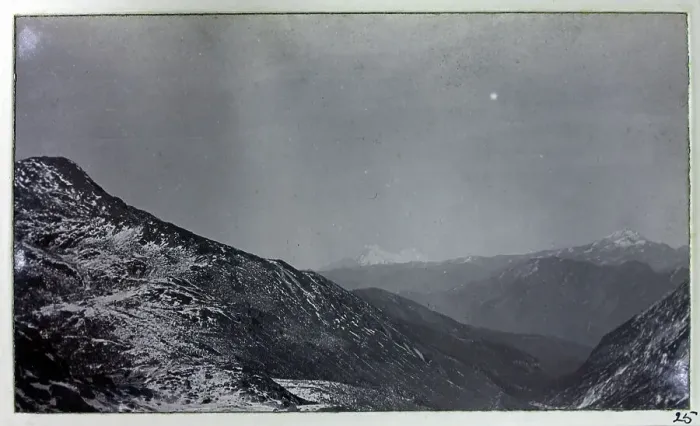 Framed Print : View from the top of Nathu La Pass, Sikkim, India, from a fascinating album which reveals new details on a little-known campaign in which a British military force brushed aside Tibetan defences to capture Lhasa, in 1904 Framed Print : View from the top of Nathu La Pass, Sikkim, India, from a fascinating album which reveals new details on a little-known campaign in which a British military force brushed aside Tibetan defences to capture Lhasa, in 1904
