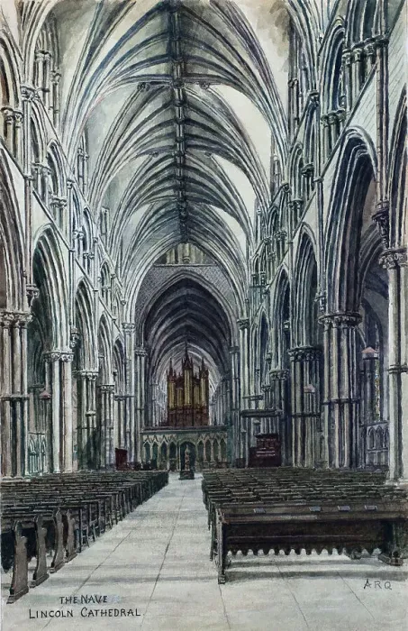 Framed Print : View down the nave, Lincoln Cathedral, Lincolnshire Framed Print : View down the nave, Lincoln Cathedral, Lincolnshire