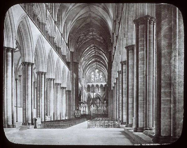 View of the nave, Salisbury Cathedral, Wiltshire