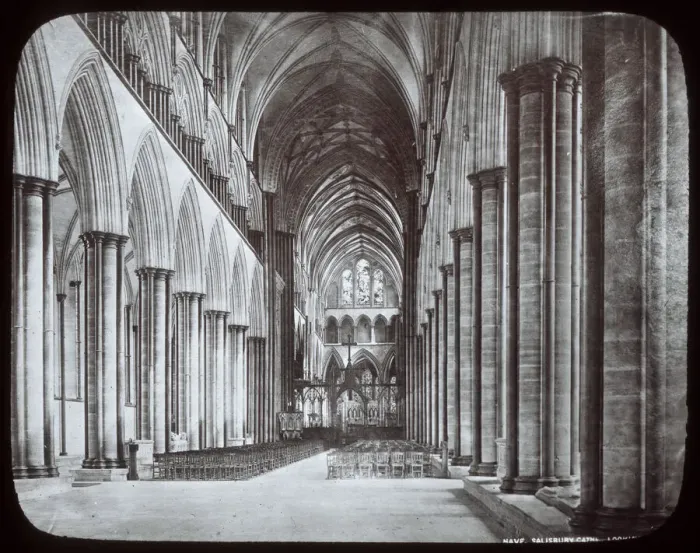 Framed Print : View of the nave, Salisbury Cathedral, Wiltshire Framed Print : View of the nave, Salisbury Cathedral, Wiltshire