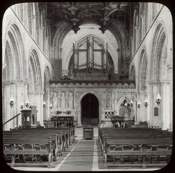 Framed Print : View of the nave, St Davids Cathedral, St Davids, Wales Framed Print : View of the nave, St Davids Cathedral, St Davids, Wales