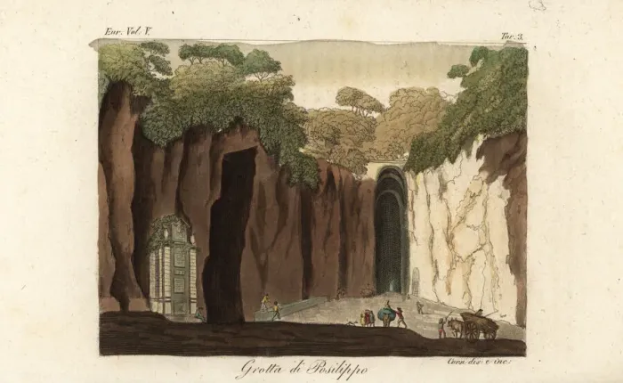 Framed Print : View of the Neapolitan Crypt or Crypta Neapolitana Framed Print : View of the Neapolitan Crypt or Crypta Neapolitana