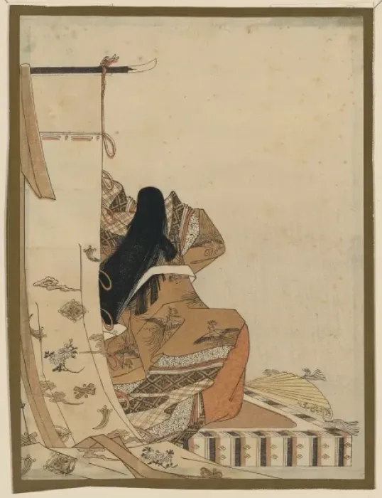 Framed Print : Back view of a noblewoman Framed Print : Back view of a noblewoman