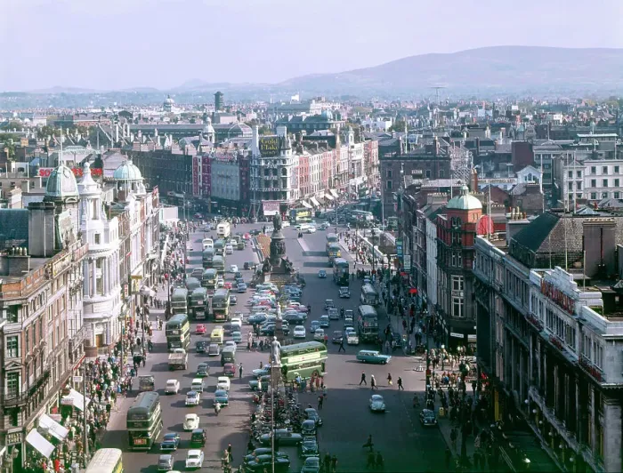 Framed Print : View of O'Connell Street from Nelson's Pillar, Dublin, Ireland Framed Print : View of O'Connell Street from Nelson's Pillar, Dublin, Ireland