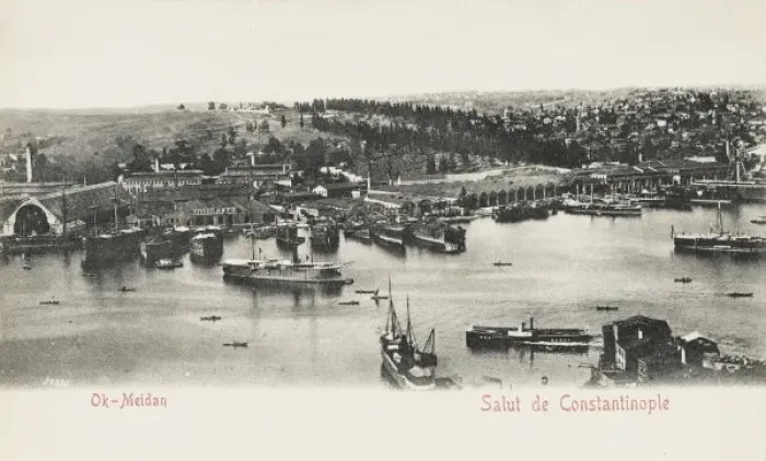 Framed Print : View toward the Ok-Meydan across the Golden Horn Framed Print : View toward the Ok-Meydan across the Golden Horn